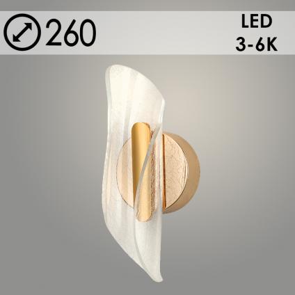 Бра 3151/1W FGD золото 2х4W LED 3000-6000K d260, 24